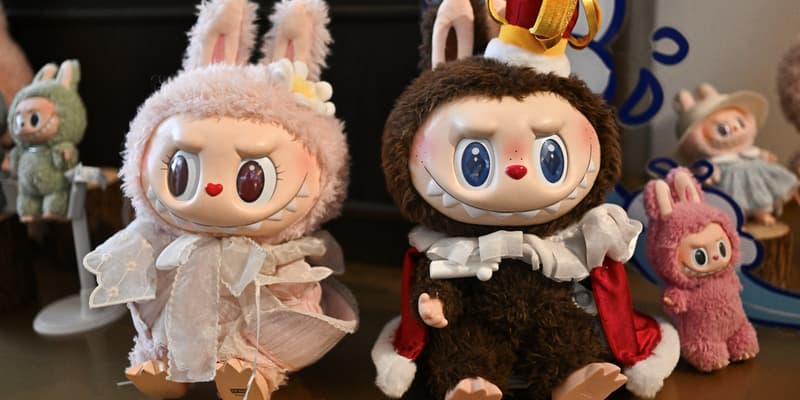 Des peluches "Labubu" dans une salle d'exposition du parc Pop Land, le 18 juin 2025 à Pékin. (Photo d'illustration)