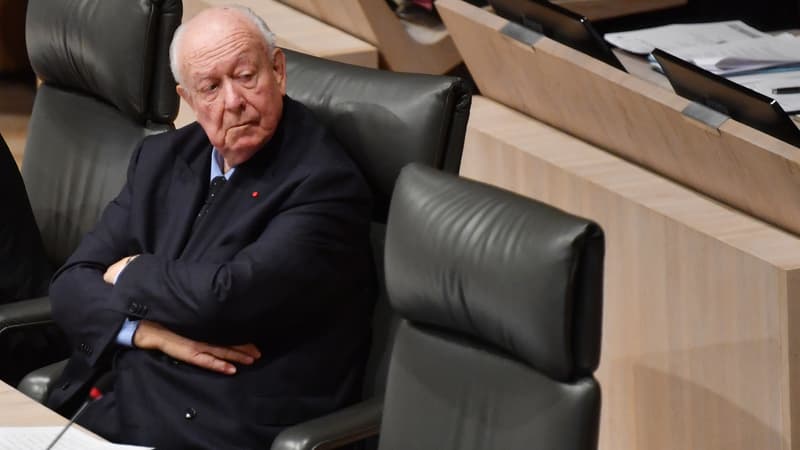 Jean-Claude Gaudin, lors du dernier conseil municipal de l'année 2018 à Marseille, le 20 décembre 2018.