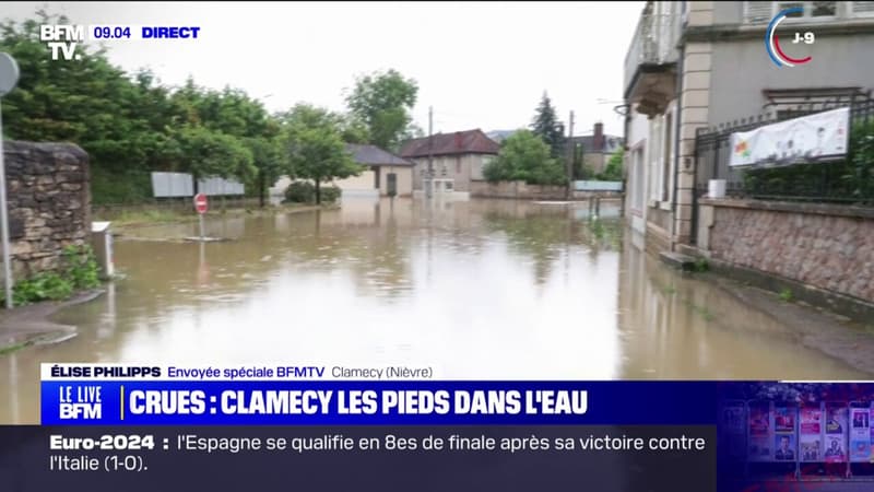 Nièvre: la décrue a commencé à Clamecy