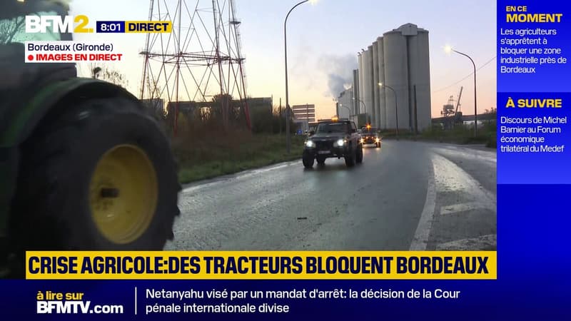 Crise agricole: la mobilisation des agriculteurs est toujours en cours vers Bordeaux