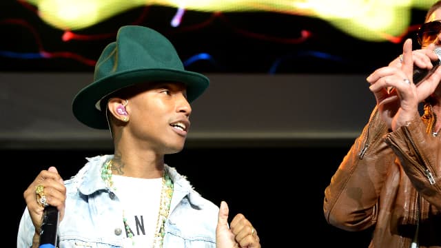 Pharrell Williams et Robin Thicke en juin 2014 en Arkansas.