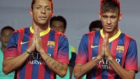 Adriano et Neymar en 2013 