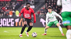 Kalimuendo lors du match Rennes-ASSE, le 30 novembre 2024