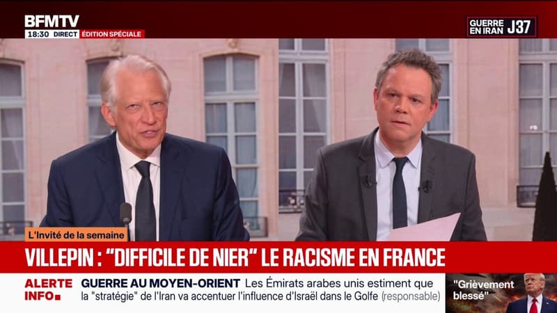 Racisme en France: "Je défends le rassemblement", déclare Dominique de Villepin, ancien Premier ministre