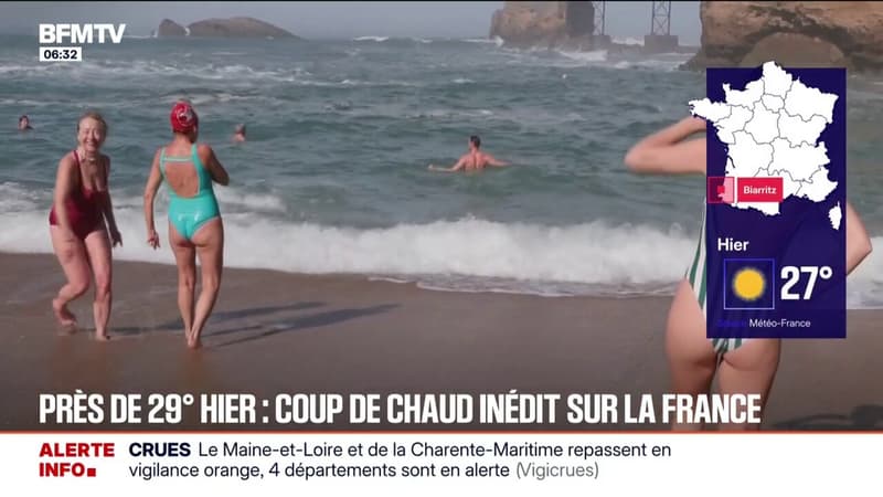 27°C à Biarritz, 20°C à Marseille...la France a connu une douceur exceptionnelle ce mardi