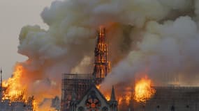 L'incendie de la cathédrale Notre-Dame de Paris, le 15 avril 2019. 