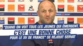 Rugby : "Quand on voit tous les jeunes qui émergent, c'est une bonne chose pour le XV de France" se réjouit Servat
