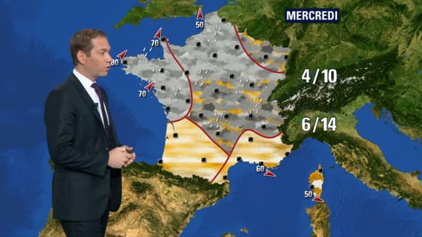 Les prévisions pour le mercredi 28 novembre. Les prévisions pour le mercredi 28 novembre.