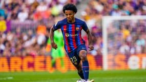 Jules Koundé avec le FC Barcelone, en 2022.