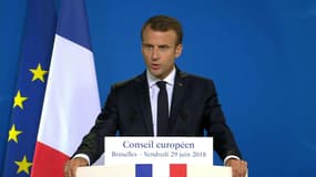 Emmanuel Macron, le 29 juin 2018 à Bruxelles. 