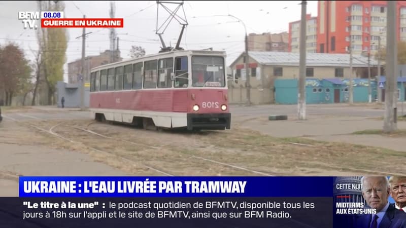 En Ukraine, de l'eau potable livrée par tramway