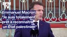 Emmanuel Macron se dit "prêt à reconnaître un État palestinien" à "un moment utile", mais pas sous le coup de "l'émotion"