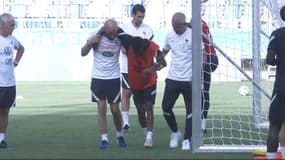 Thomas Lemar à l'entraînement avec les Bleus lors de l'Euro 2021.