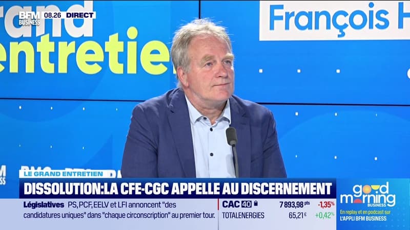 François Hommeril (CFE-CGC) : Dissolution, la CFE-CGC appelle au discernement - 11/06