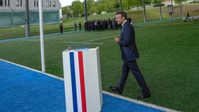Emmanuel Macron à Marcoussis le 8 septembre 2022