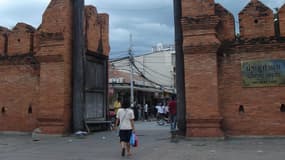 La porte Tha Pae, à Chiang Mai, dans le Nord de la Thaïlande.