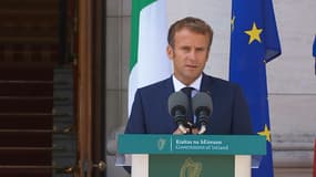 Emmanuel Macron à Dublin le 26 août 2021 