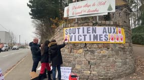 La mobilisation s'est tenue devant le village des enfants de Riaumont, ce samedi 14 décembre