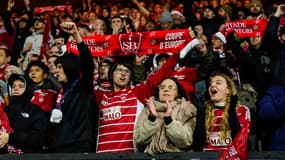 Les supporters de Brest face au PSV Eindhoven en Ligue des champions le 10 décembre 2024