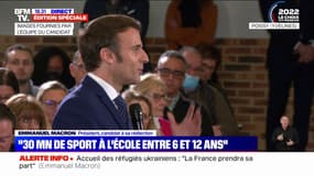 Emmanuel Macron souhaite "mettre l'apprentissage des savoirs numériques au cœur de l'école"