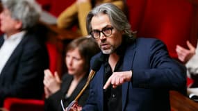 Le député apparenté à LFI Aymeric Caron à l'Assemblée nationale le 8 avril 2025 