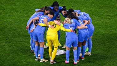 L'équipe de France féminine lors de la Ligue des nations, en février 2024