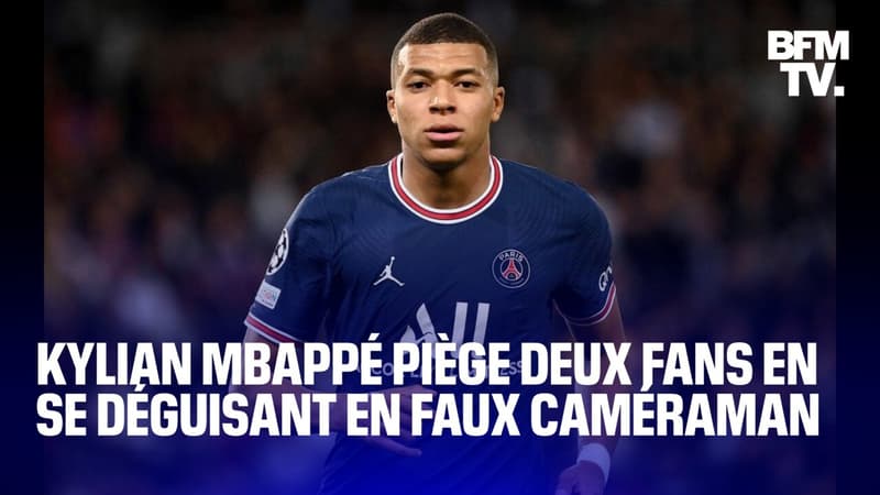 Deux jeunes fans du Paris Saint Germain ont été piégés par Kylian Mbappé déguisé en caméraman