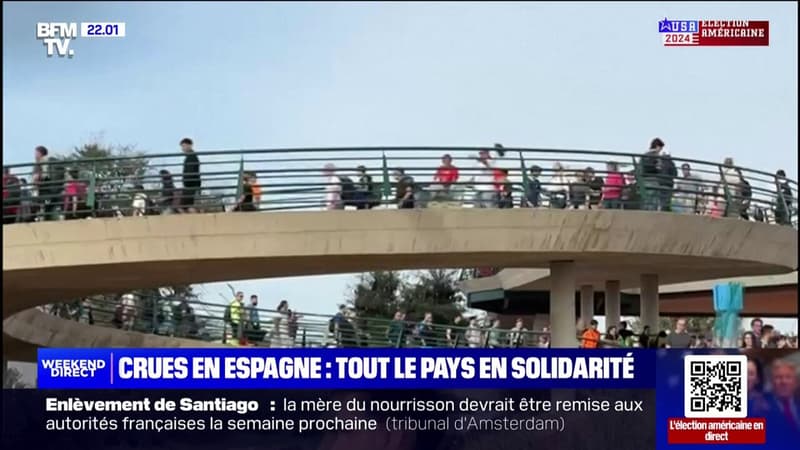 Crues meurtrières en Espagne: tout le pays vient en solidarité aux sinistrés