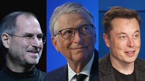 Bill Gates, Elon Musk et Steve Jobs