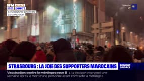 Strasbourg: la joie des supporters marocains