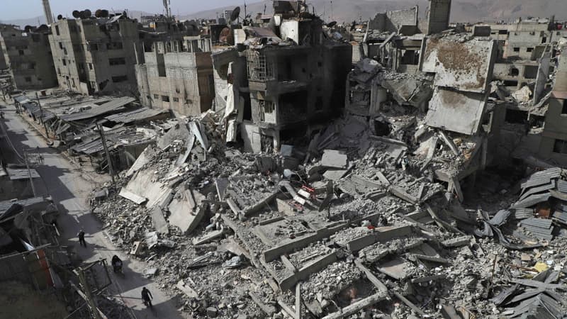 La ville de Douma en Syrie, dans la Ghouta orientale, le 5 mars 2018