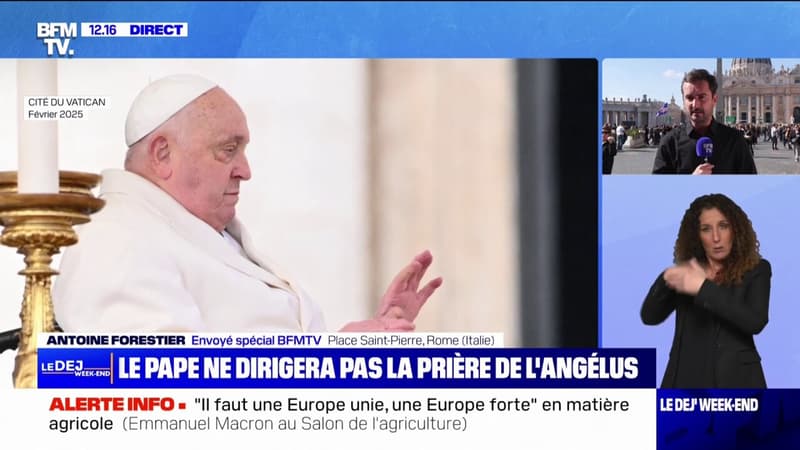 Le pape François renonce à la prière de l'Angélus