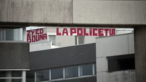 Un tag près du tribunal correctionnel de Rennes, à l'occasion du procès dans l'affaire de Zyed et Bouna.