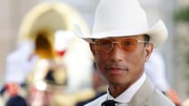 Le chanteur et designer américain Pharrell Williams à l'Elysée à Paris, le 8 juin 2024