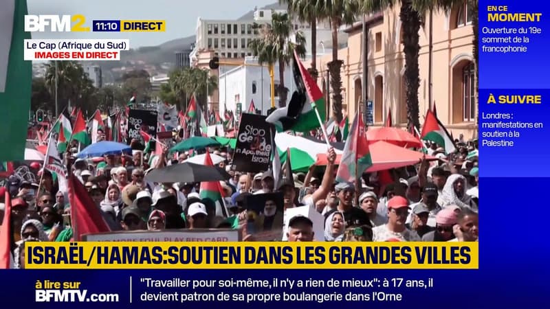 Israël/Hamas: manifestation de soutien en Afrique du Sud pour le premier anniversaire du conflit