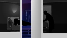 Image d'illustration, montrant un homme s'introduisant dans la chambre d'hôpital d'une patiente.
