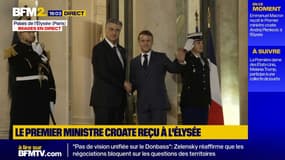 Emmanuel Macron reçoit le Premier ministre croate Andrej Plenkovic à l'Elysée