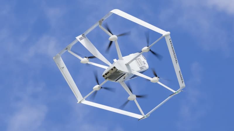 Un drone du service Amazon Prime Air
