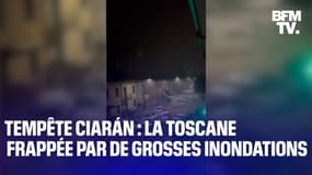 Des voitures emportées, des hôpitaux sous l'eau: la Toscane elle aussi frappée par la tempête Ciarán