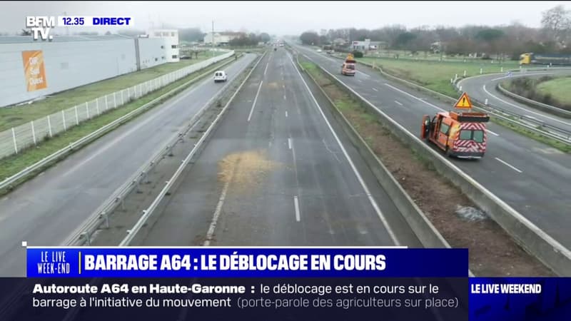 Colère des agriculteurs: le déblocage de l'A64 en Haute-Garonne est terminé, l'autoroute va pouvoir rouvrir