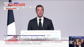 Résultats législatives 2024: Jordan Bardella dénonce des "accords électoraux" qui "jettent la France dans les bras de l'extrême gauche de Jean-Luc Mélenchon"