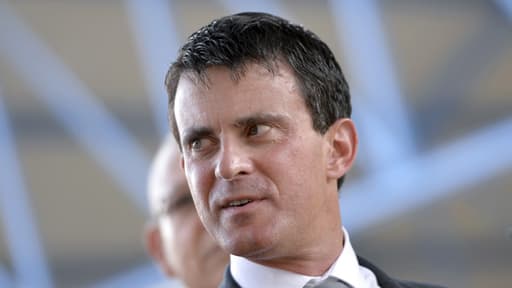 Manuel Valls lors de son déplacement à Pointe-à-Pitre en Guadeloupe le 18 octobre 2013.