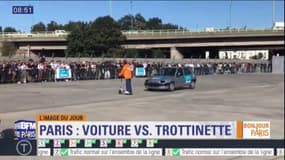 De nouvelles images impressionnantes d'un crash test entre une voiture et une trottinette