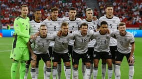 L'équipe d'Allemagne avant son match face à la Hongrie