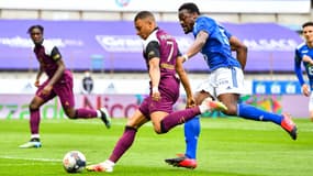 Kylian Mbappé lors du match Strasbourg-PSG, le 10 avril 2021
