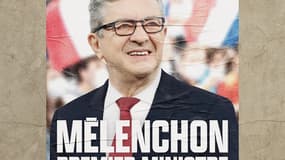 L'affiche de campagne de Jean-Luc Mélenchon pour les législatives 2022.