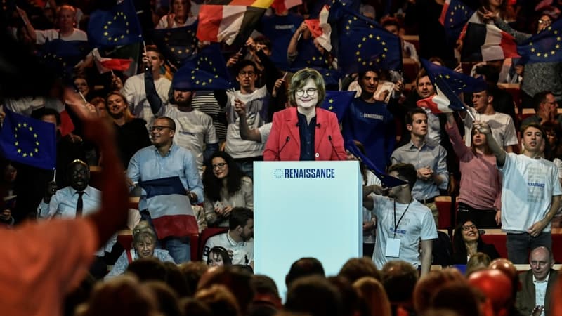 Nathalie Loiseau en meeting à Aubervilliers, le 30 mars 2019