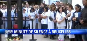 Attentats: minute de silence et applaudissements à Bruxelles