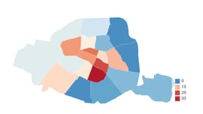 Carte des condamnations pour locations saisonnières illégales à Paris