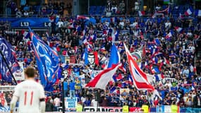 Les supporters de l'équipe de France, face au Danemark
